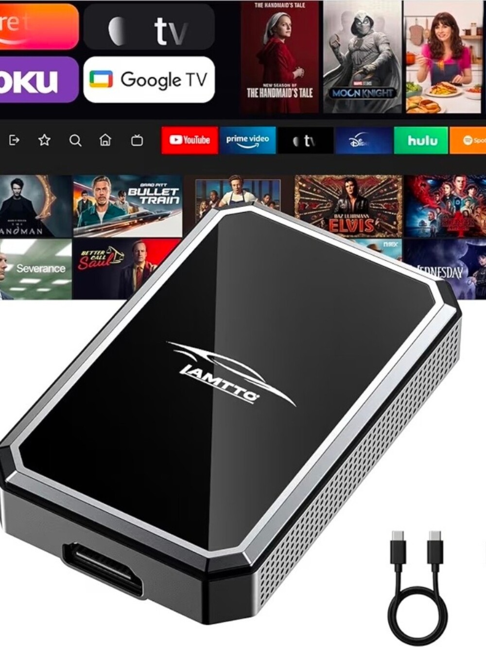 Wireless CarPlay Adapter, 2 in 1, HDMI Input for TV Stick, Switch to  Car Screen